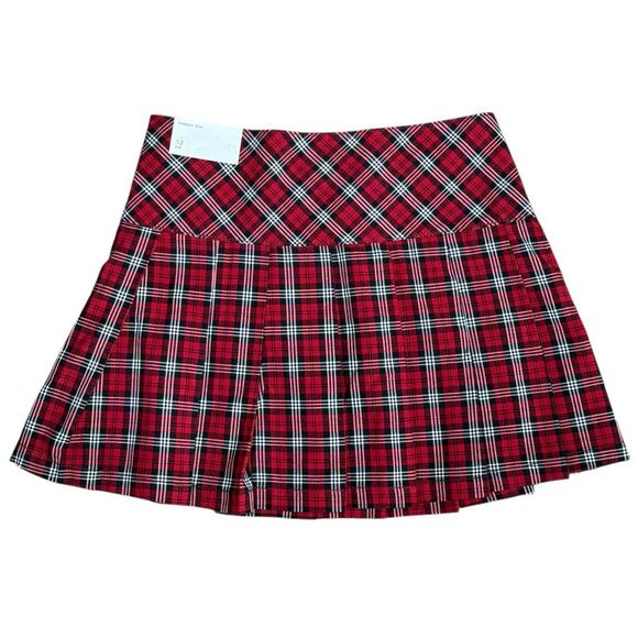 American Eagle Skirt Women 12 Pleated Plaid Academia Preppy y2k Britney Spears - Picture 5 of 8
